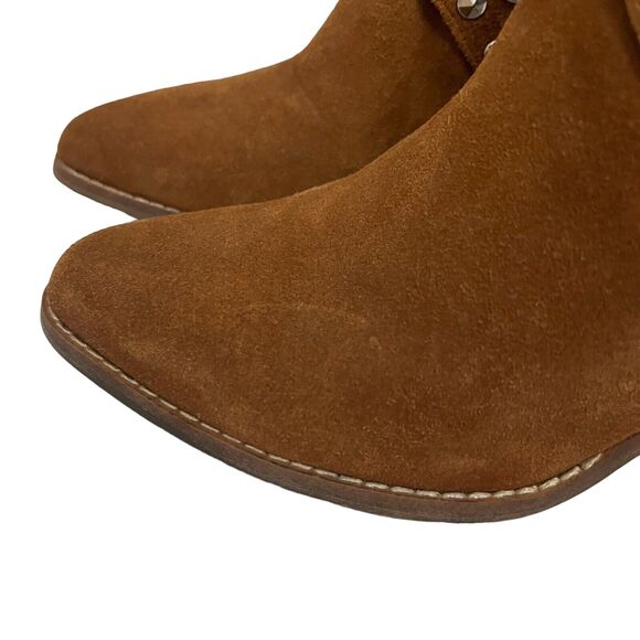 Chinese Laundry Small Town Ankle Booties Suede Studded Western - Picture 5 of 9